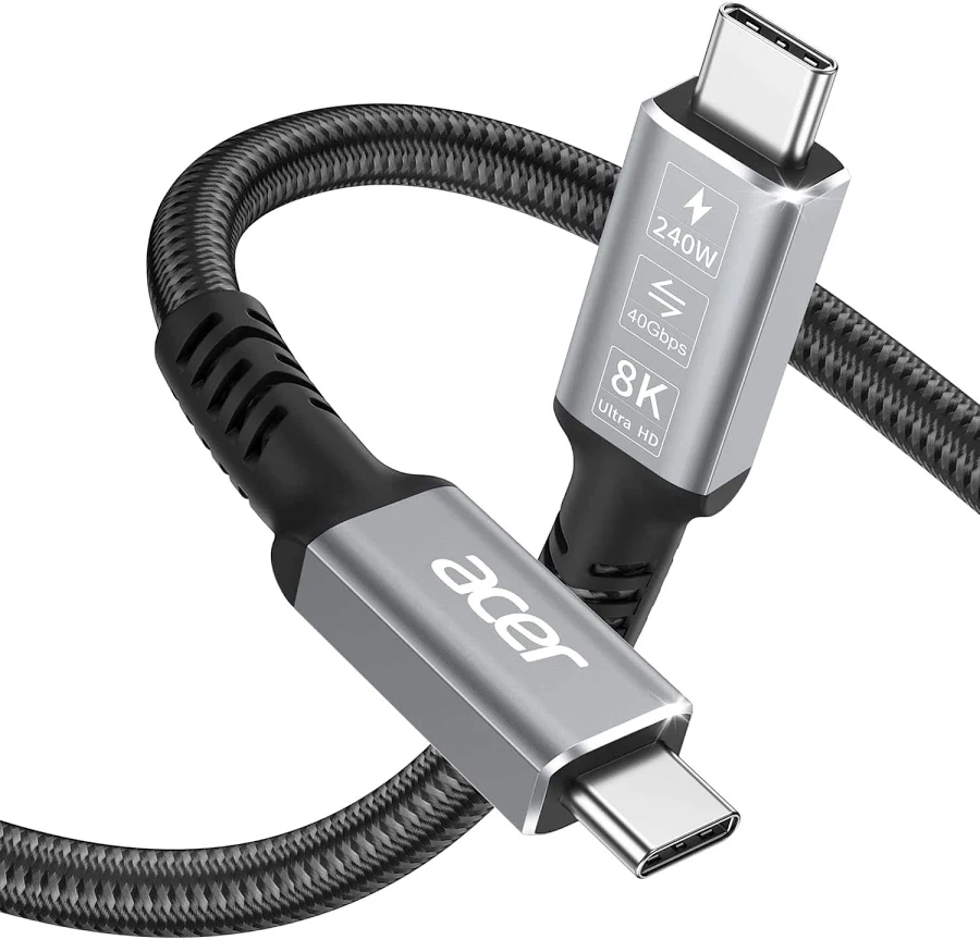 Cable Matters USB4 40Gbps 240W USB-C Cable, 3.3 ft