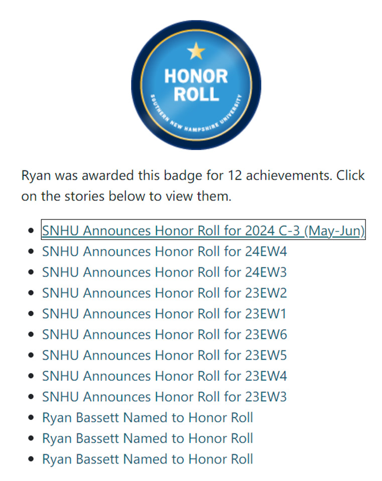 Honor Roll Achievements