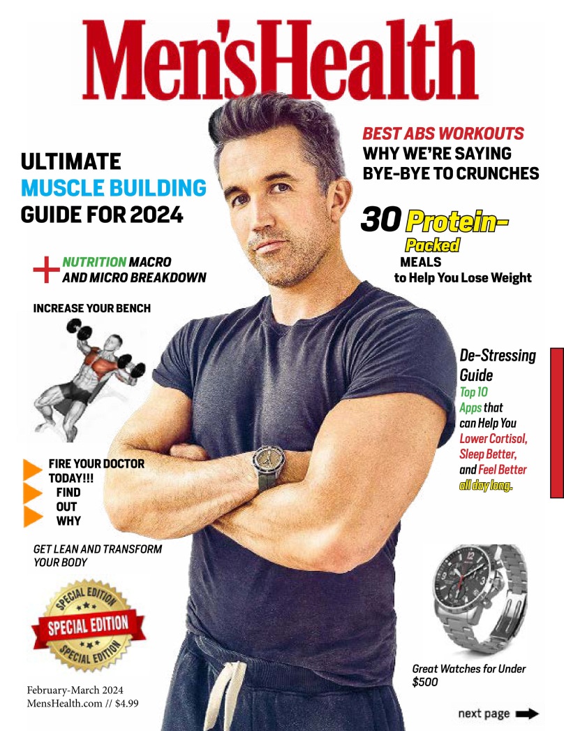 Men's Health Magazine Cover Preview