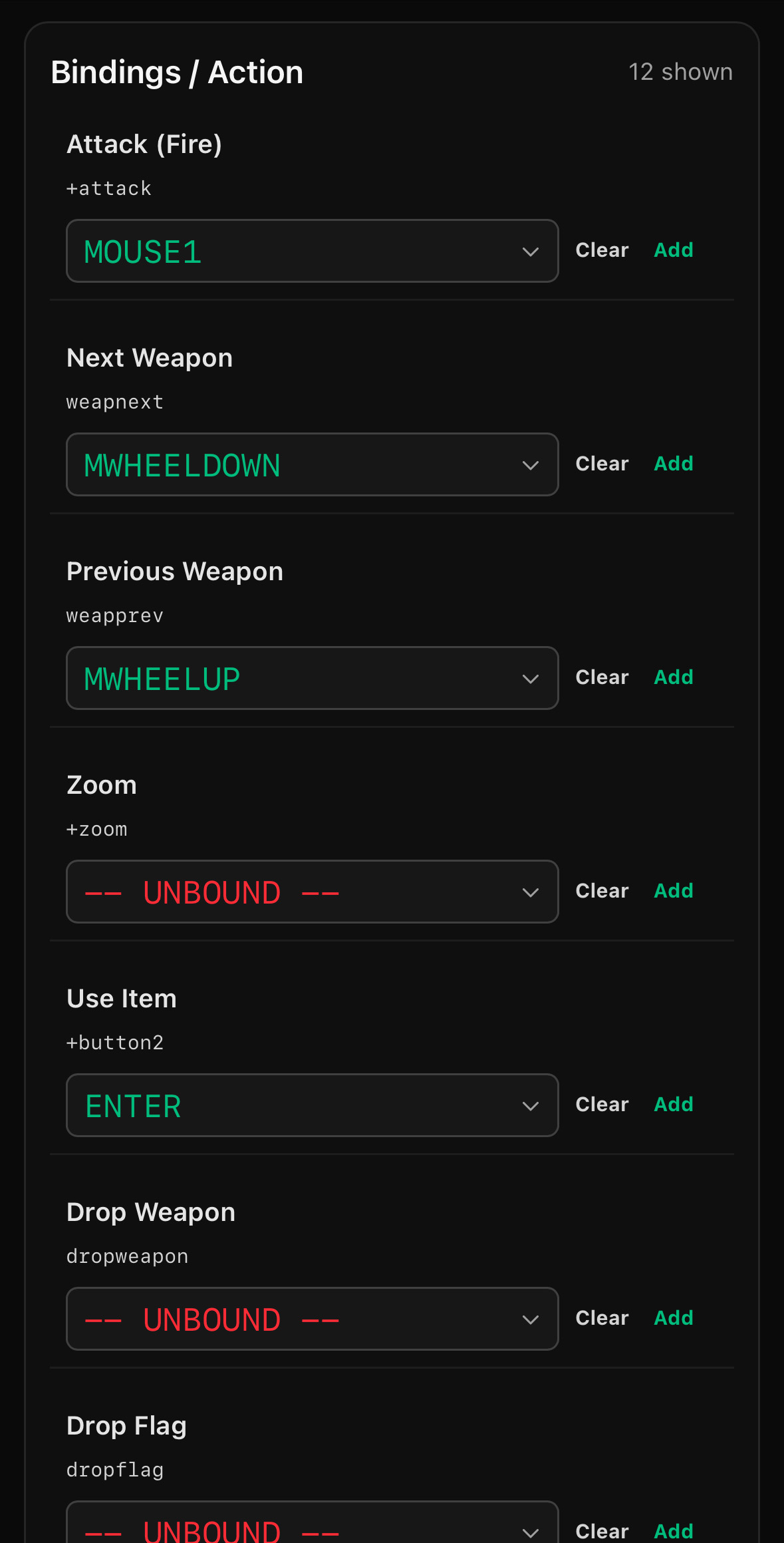 Quake Live Config Editor Mobile